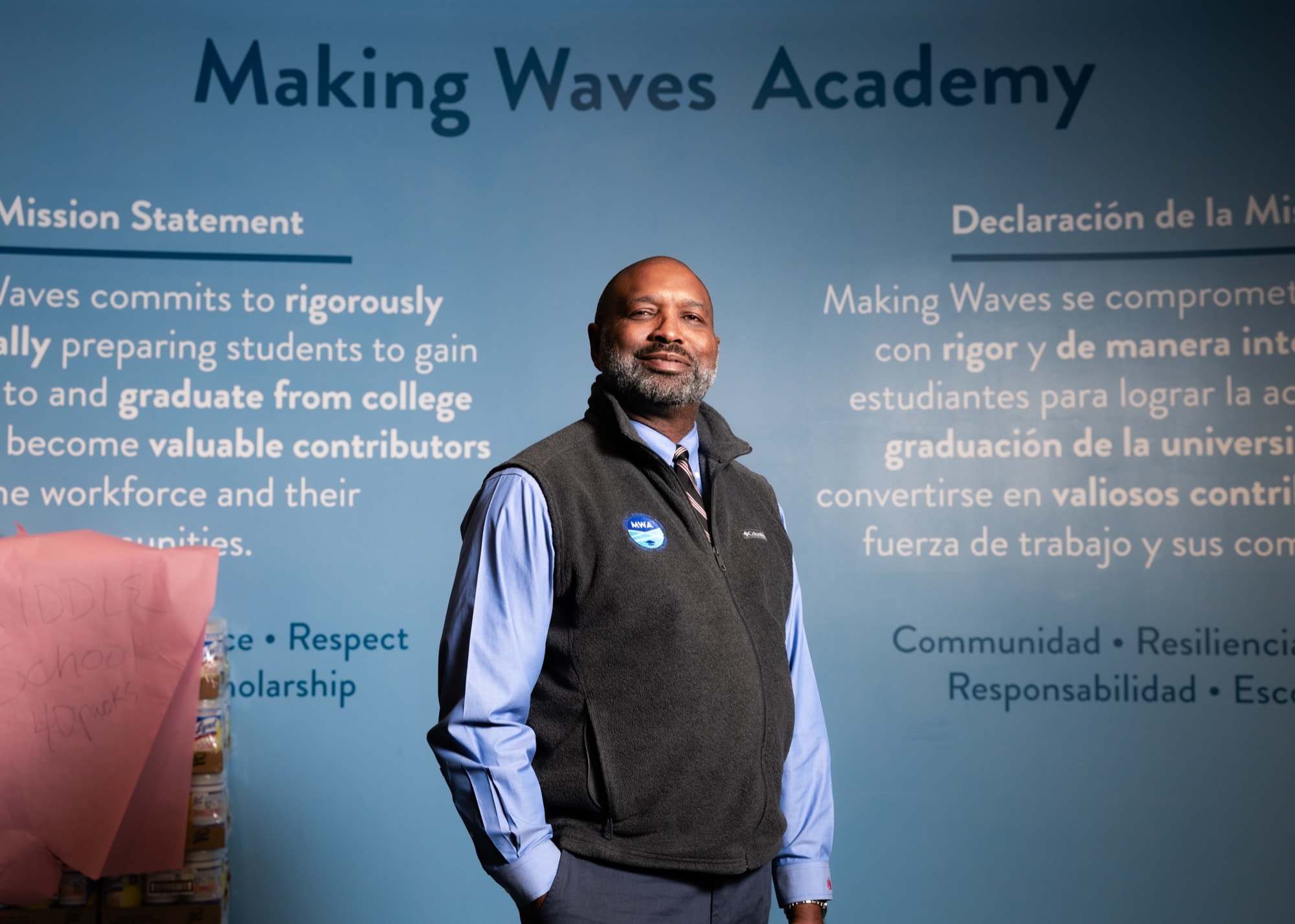 Alton Nelson Posing For Photo At Making Waves Academy