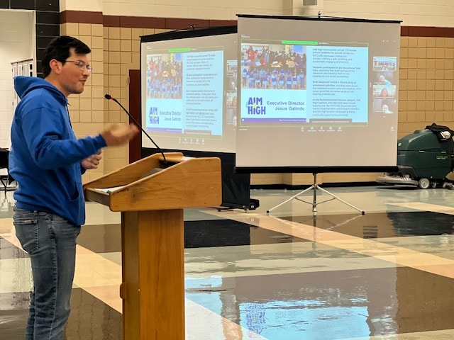 The teacher who stayed and the transformation that followed: Jesús Galindo 3 Jesús Galindo Speaks At A School Board Meeting