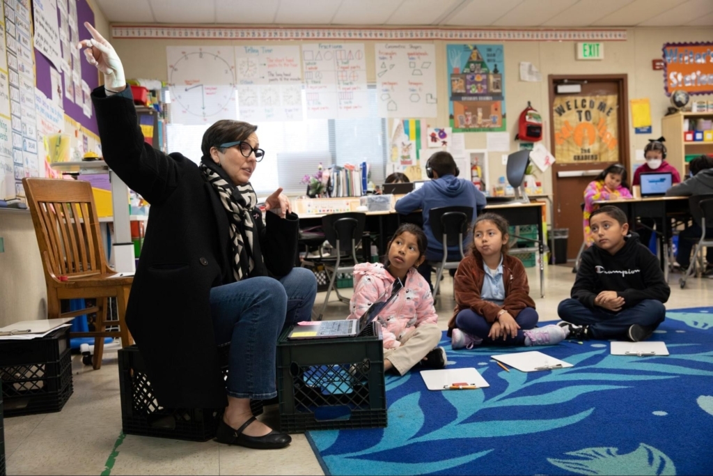 Maria Poblano And Students At Richmond College Prep