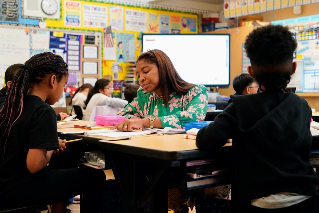 Ohlone Elementary Principal Delisia Davis With Students