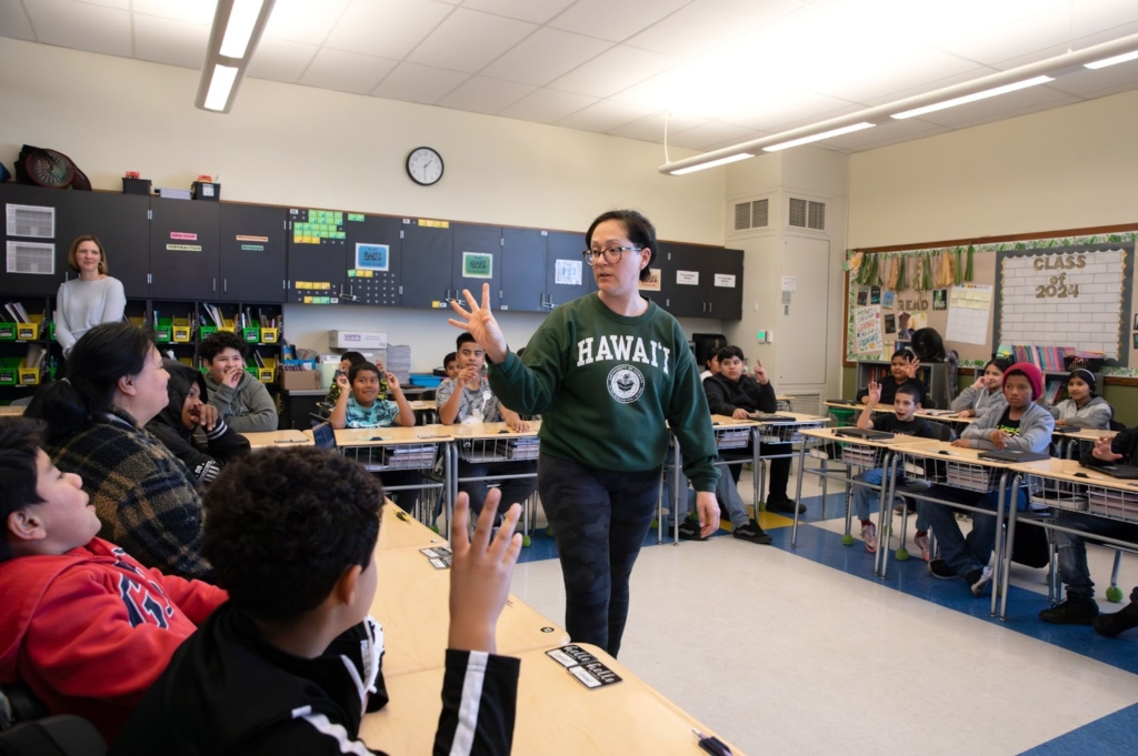 How Lincoln Elementary Made a Midyear Literacy Leap 2 Teacher Pilar Alvarado In Class