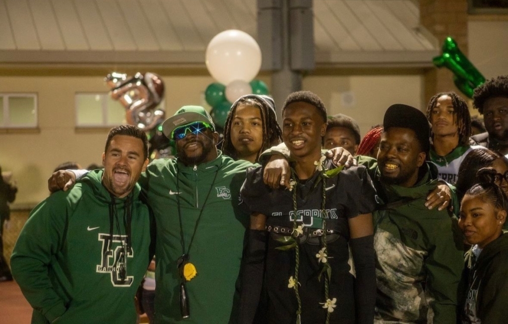 Tim Johnson Celebrates With El Cerrito High Players And Staff